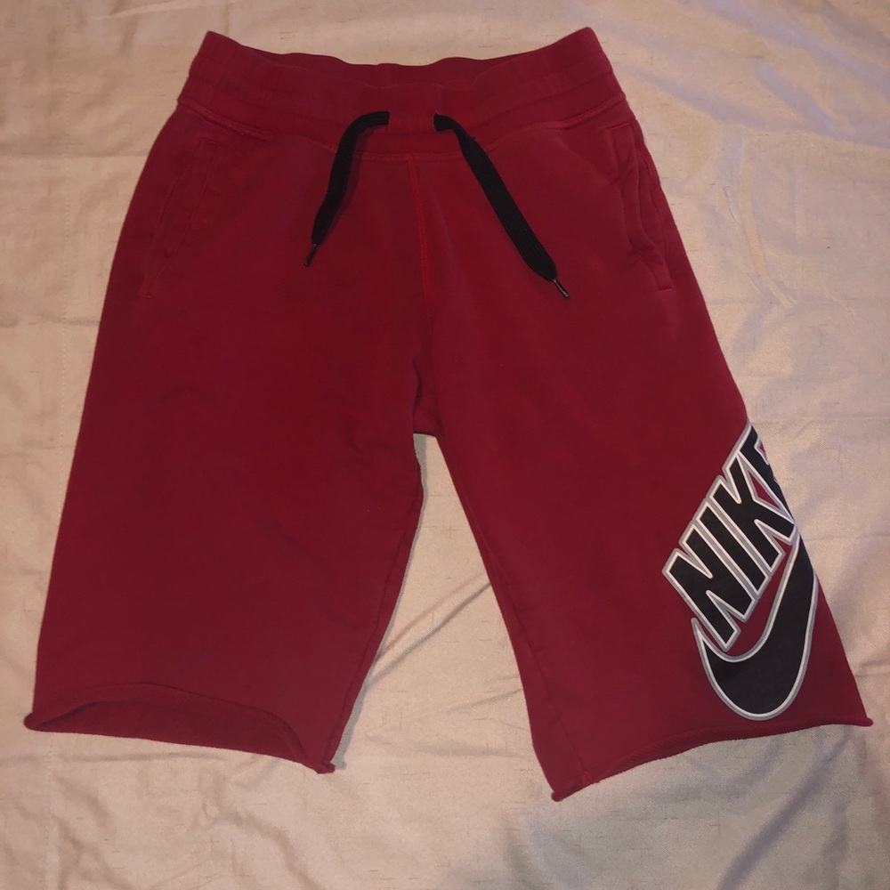 Men’s Red Nike Sweat Shorts